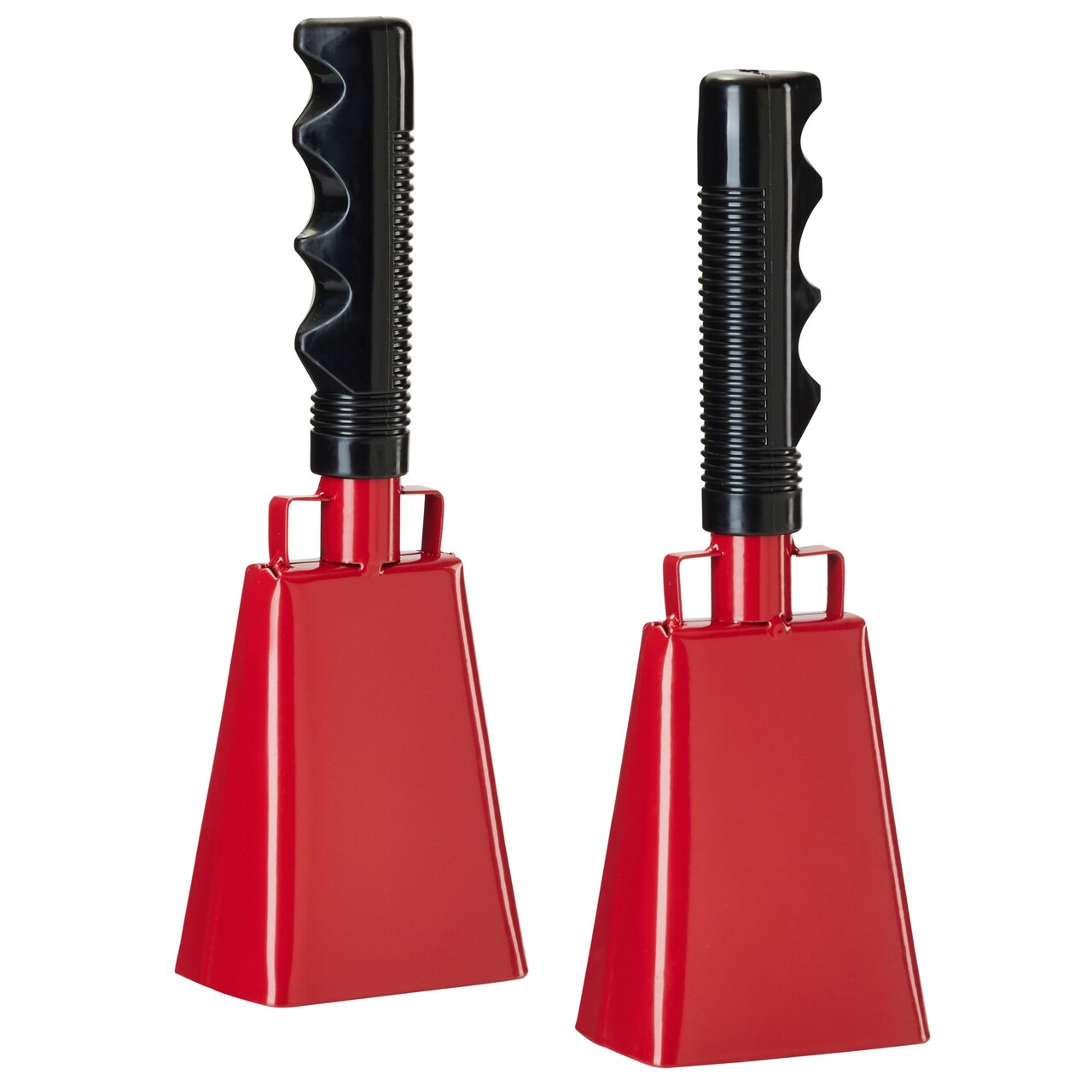 2 Pack 9-inch Cowbells for Sporting Events, Percussion Noise Makers with  Handle for Football Games, Stadiums (Red)